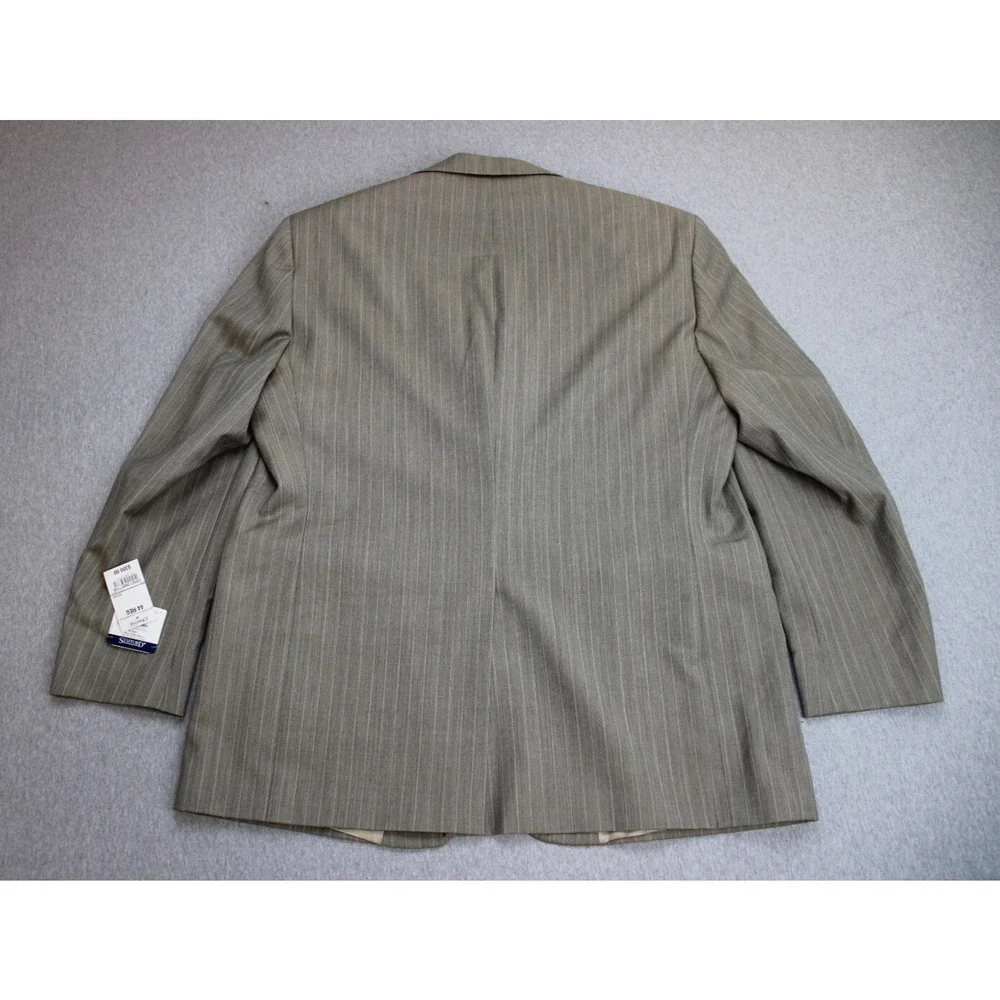 Stafford Blazer Mens 44R Pinstriped 100% Wool 2-Button Lined Single Breasted NWT